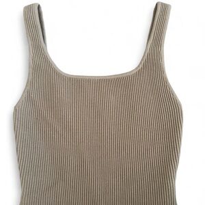 Aritzia babaton Ribbed Tank Top in Tan